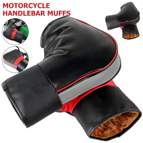 1Pair Motorcycle Handlebar Muffs Protective Motorcycle Scooter Thick Warm Grip Handle Bar Muff Rainp
