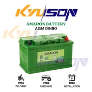 [Installation Provided] DIN80 | DIN80L | LN4 | AMARON JADE AGM Car Battery Bateri Kereta MERZ BMW AUDI PORCHE