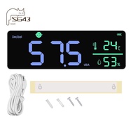 DM1306D Digital Decibel Sound Meter Smart Wall Mounted Noise Detector 30-130DB Temperature and Humid