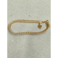 5 gram light gold double nori bracelet