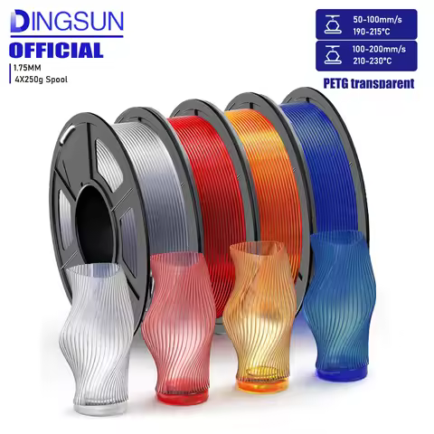 PETG Filament 1.75mm , 3D Printer Filament PETG Transparent, Strong Toughness,200g/250g/500g/1kg Fil