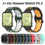 Silicone Breathable Strap Bracelet For Huawei Watch Fit 3 Smart Watch Replacement Wristband For Huawei Watch Fit3