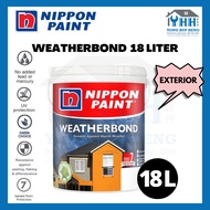 18L NIPPON Paint Weatherbond Exterior Paint Outdoor Wall Cat Simen Dinding Luar Cat Luar / Cat Rumah 晴雨漆