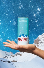 EVIAN SPARKLING MINERAL WATER CAN 330ML (ALLONGE SB)