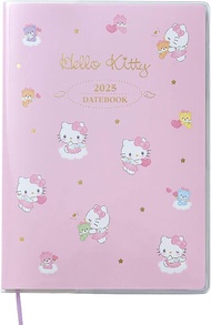 Sanrio สมุดวันที่ B6 Hello Kitty Snoopy 2025 Planner (เริ่มเดือนตุลาคม2024) ด้วยสติกเกอร์ตารางเวลาแล