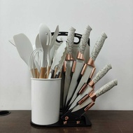 Set Stainless Steel Knife Set 8-pieces rotary knife holder kitchen knife set