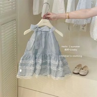 CLEARANCE🇲🇾2-3 Year🩵Baby Girl Dress Blue Fairy Dress Baby Fashion Sweet Princess Dress Sleeveless Dr