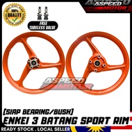 ENKEI 3 BATANG FULL CHOP SPORT RIM ORANGE Y125Z 1.4/1.6 Y125ZR LC135 LCV8 Y15 Y15ZR 3BATANG ORANG OR