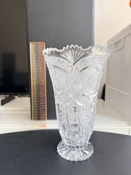 Vintage Bohemia Hand Cut Crystal Vase 水晶雕花花瓶