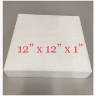 1'' Gabus tapak hantaran / Square Polystyrene Foam/ Gabus Dulang Hantaran 12''x12''/ 1” Gabus Hantar