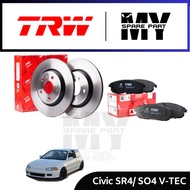 TRW Honda Civic SR4/SO4 V-TEC Front 262MM - Disc Rotor & Disc Pad (4PCS) Set