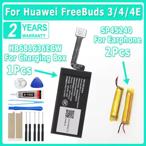 SP45240 HB681636ECW Bluetooth headset Replace Battery For Huawei FreeBuds 3 Freebuds 4 4E Wireless B