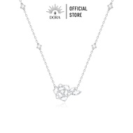 DORA silver necklace - Rose Promise Platinum S925 silver necklace DR-C222 [High quality silver]