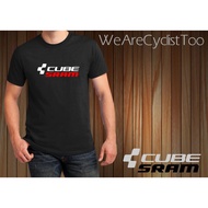 T-Shirt Cube Sram Road Bike/Bicycle 100% Cotton Round Neck/Lengan Pendek/Short Sleeves Baju Men/Woman/Ladies Black