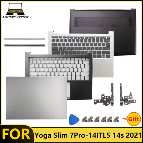 New For Yoga Slim 7Pro-14ITL5/14ACH5/14IHU5/14ARH5 Yoga 14s 2021 Laptop LCD Back Cover Keyboard Uppe