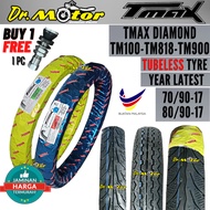 Tmax Diamond Tyre Tubeless Tayar Tire TM818 TM100 TM 900 TT9 70/90-17 80/90-17 (Cutting Maxxis Diamond)