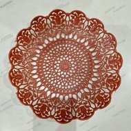 Plastic Rattan Dinner Plate Diameter 21cm (Dozen12)/ Jikin Plate Plastic Dinner Plate/ Concave Plast