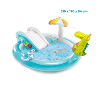 Iskiddo Playground Inflatable Kids Swimming Pool Water Slide Kolam Mandi Gelongsor Kanak Kanak Water Sprinkle