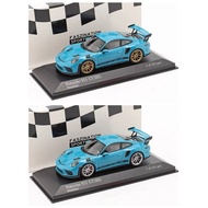 Minichamps Mini Cut Porsche Porsche 911 (991 II) GT3 RS 2018 1/43 Blue Original Gold Wheel Silver Wh