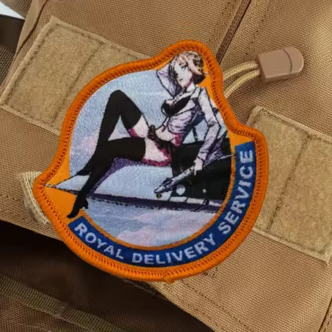 Ace Combat 7 - Princess - Royal DELIVERY SERVICE Hook&Loop Patch for Clothing Morale Badge Armband B
