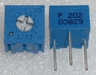 可變電阻 (BOURNS  3362P-1-202 ) (臥式 (密封藍色) 2KΩ ±10% 0.5W