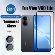 2 in 1 Vivo V60 Lite 5G Tempered Glass Vivo V60 V50 V40 Lite V30 V29 V27 Pro 5G V50e V30e V29e V27e 