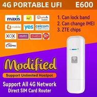 （Modified USB router） 4G/LET E600 Portable Mifi unlimited data hotspot wireless wifi support all Dig