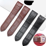 Original ○✚♚ Crocodile Pattern Genuine Leather Watch Strap for Cartier Sandoz Watch Band Men's 100 Santos Watchband Accessories20 23mm