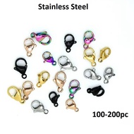 Lobster Hook Necklace Hook Bracelet Hook/ Stainless Steel Claps Shrimp Hook/ 100-200Pc