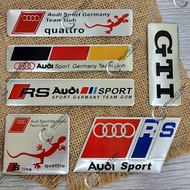 BEST 3D ALUMINUM EMBLEM AUDI QUATTRO SPORT SLINE GERMANY STICKER PLAT AUDI