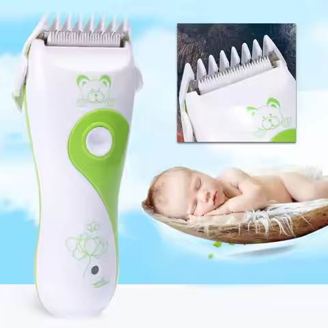 Mother Kids Baby Care Hair Care Baby Hair cutting Kit Cute bear painting Silent long battery life qu