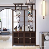 New Chinese Style Antique Shelf with Altar Solid Wood Screen Hallway Partition Decoration Cabinet Antique Display Duobao