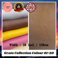 Kain Langsir Blackout Bunga Timbul Bidang 60''/ Curtain Sunblock Embossing Cloth 80%~95% GRATO-01~20
