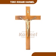 CATHOLIC WALL CROSS BRASS CORPUS 25-30 CM CATHOLIC HANGING CROSS/ CATHOLIC WALL DECORATIVE/ JESUS ST
