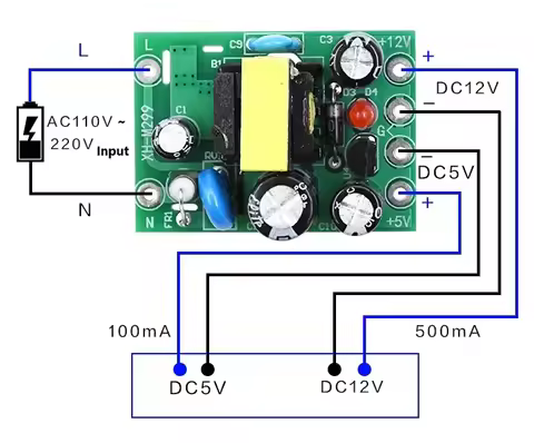 AC-DC 110-220V Switching power supply module AC-DC isolation input output 5V 12V NEW