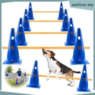 [AmlesoMY] Dog Agility Hurdle Cone Set Soccer Agility Pole for Practice Competition