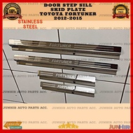DOOR STEP SILL SKID PLATE STAINLESS STEEL TOYOTA FORTUNER 2012 2013 2014 2015