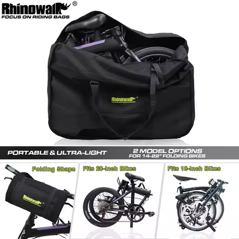 Rhinowalk Folding Bike Storage Bag Thickened Fits 20-Inch Or 16-Inch Portable Folding Bike Light Bik