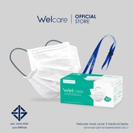 Welcare Mask Level 3 Medical Series หน้ากากอนามัยทางการแพทย์เวลแคร์ ระดับ 3 (สีเขียว) พร้อมสายคล้อง