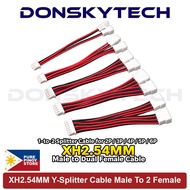 XH2.54mm Y-Splitter Cable Wire Male to 2 Female Connector 26AWG 10cm Power Cord Splitter