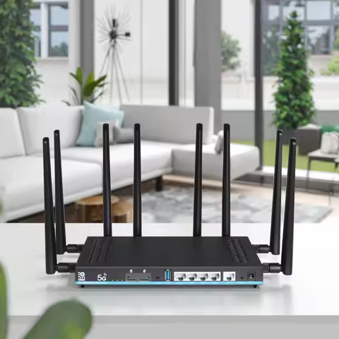 Industrial WiFi 6 OpenWrt Router AX3000 Mesh 4G LTE Dual Band VPN CPE Z8102-AX-M2-T