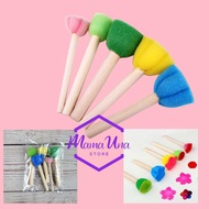 Mainan Anak Mewarnai Stempel Spons Bentuk Bunga 5 PCS