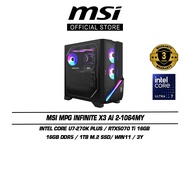 MSI MPG Infinite X3 AI 2-1064MY Gaming Desktop  (U7-270K Plus | RTX5070 Ti | 16GB DDR5 | 1TB SSD | W