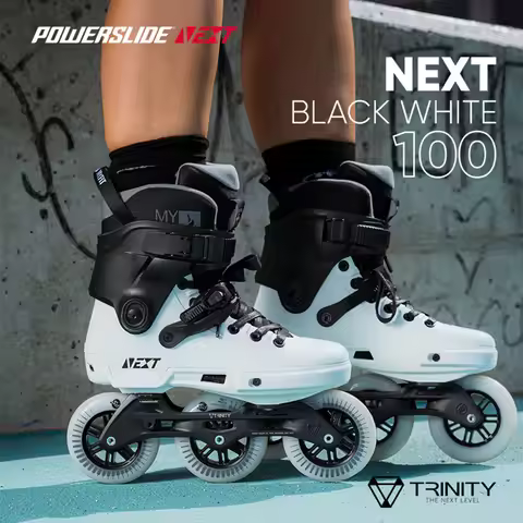 1 Pair 100% Original Powerslide NEXT Trinity Frame Inline Skates 3*110mm 4*80mm Street Racing Skate 