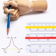 LIDU1 Drafting Ruler Triangular Scale Ruler for Draftsmen Engineer Architectural Scale Ruler 12 Arch