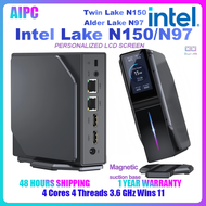 S1 Intel Twin Lake N150/ Alder Lake N97 Dual Nic DIY LCD Display DDR4 3200 Micro Tower 4K HD WiFi6 M