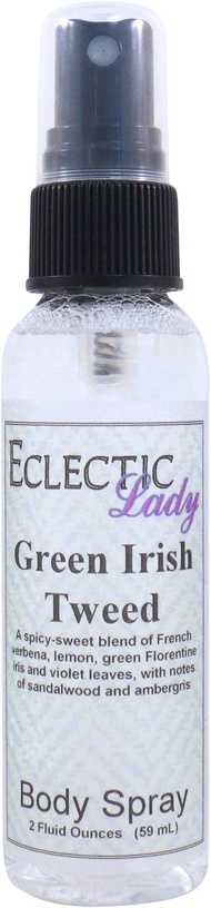 Green Irish Tweed Body Spray, 2 ounces, Body Mist for Women with Clean, Light & Gentle Fragrance, Lo