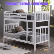 MUSE Design NELSON full solid rubberwood LOFT Bed double decker bunk bed double decker bed