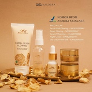 ANZORA SKINCARE GLOW / PAKET CREAM PEMUTIH BPOM