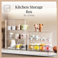 Dustproof Kitchen Organiser Storage Box Kitchen Cabinet Kotak Susun Dapur Kotak Cawan Storage Dry Ki